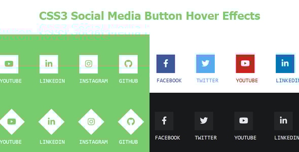 CSS3 Social Media Button Hover Effects - CodeCanyon Item for Sale