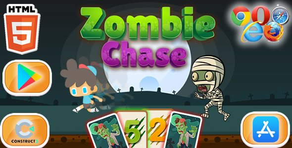 Chase Zombie - HTML5 Game (Construct 3) - CodeCanyon Item for Sale