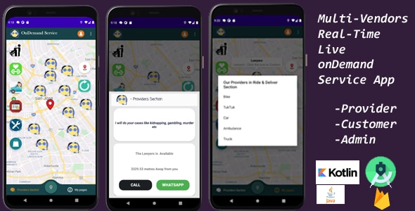 On Demand Service Ready To Go - Multi Vendors RealTime Live WorldWide - CodeCanyon Item for Sale