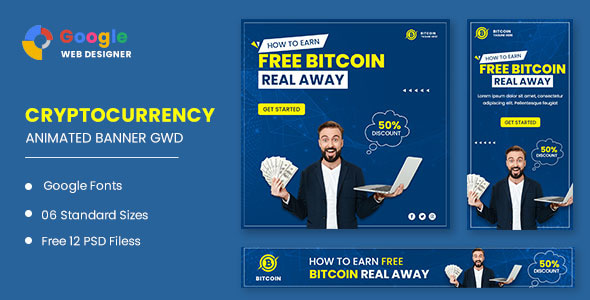 Bitcoin Banner Animated Banner Google Web Designer - CodeCanyon Item for Sale
