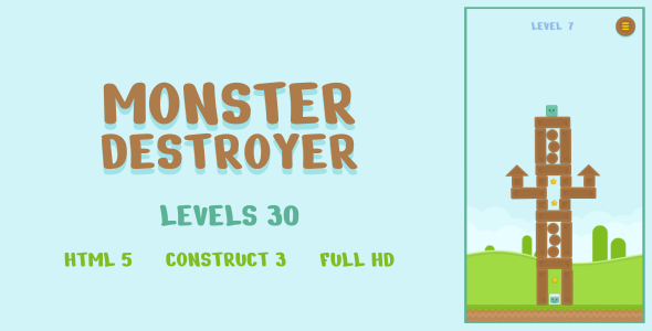 Monster Destroyer - HTML5 Game (Construct3) - CodeCanyon Item for Sale