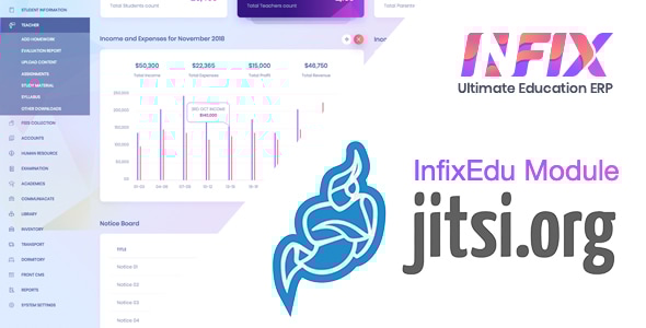 Jitsi Meet Module | InfixEdu School Management System Software - CodeCanyon Item for Sale