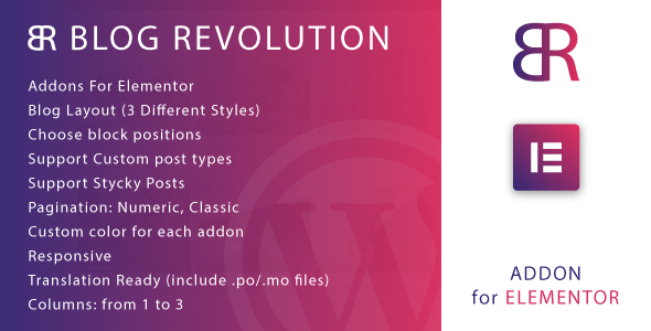 Blog Revolution for Elementor WordPress Plugin - CodeCanyon Item for Sale