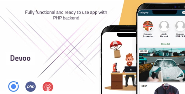 Devo Ionic 5 E-commerce Multi vendors with Backend - CodeCanyon Item for Sale