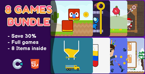 8 Games Bundle #1 - HTML5 Games | Construct 2 & 3 - CodeCanyon Item for Sale