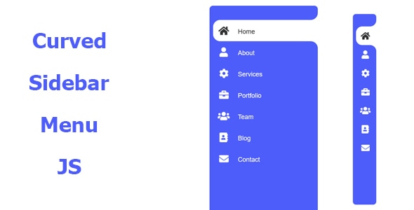 Curved Sidebar Menu in JS - CodeCanyon Item for Sale