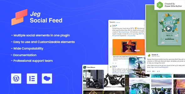 Jeg Social Feed for WordPress Widget Shortcode & Add Ons for Elementor & WPBakery Page Builder - CodeCanyon Item for Sale