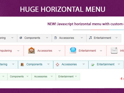 Javascript Huge Horizontal Menu by AA-Team | CodeCanyon