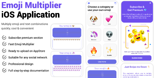 Emoji Multiplier iOS Application - CodeCanyon Item for Sale