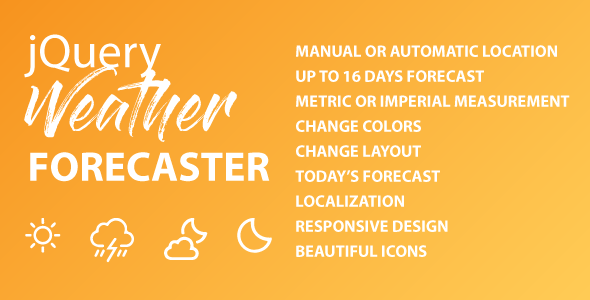jQuery Weather Forecaster - CodeCanyon Item for Sale