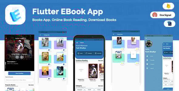 Flutter App - Ebook With Admin Panel (Online eBook Reading, Download eBooks,Books App) Flutter2.0 - CodeCanyon Item for Sale