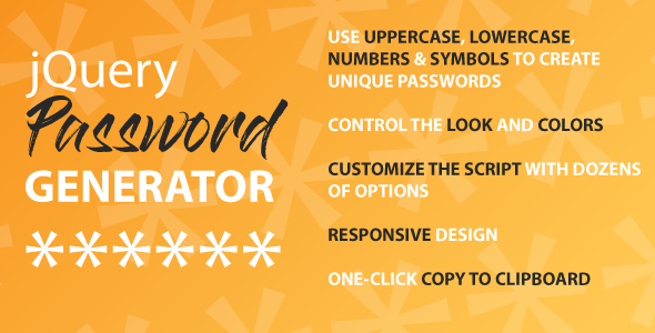 jQuery Password Generator - CodeCanyon Item for Sale