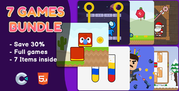 7 Games Bundle #2 - HTML5 Games | Construct 2 & 3 - CodeCanyon Item for Sale