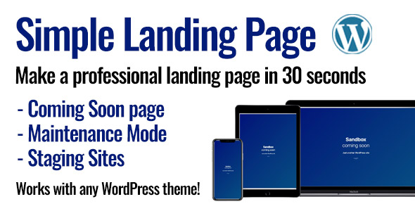 Simple Landing Page for WordPress - CodeCanyon Item for Sale