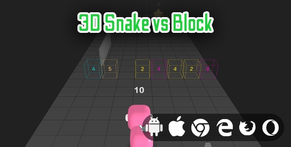 3D Snake vs Block - Cross Platform Hyper Casual Game - CodeCanyon Item for Sale