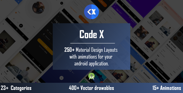 CodeX - Android Material UI Templates (Diwali Offer) by uivision666