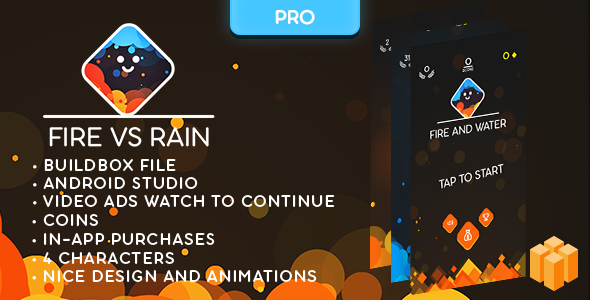 Fire and Water (PRO) - BUILDBOX CLASSIC game - Easy To Reskine - CodeCanyon Item for Sale