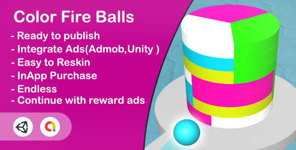 Color Fire Balls (Unity Game+Admob+iOS+Android) - CodeCanyon Item for Sale