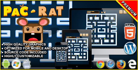 Pac-Rat - HTML5 Arcade Game - CodeCanyon Item for Sale
