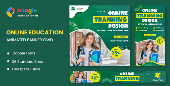Online Course Study HTML5 Banner Ads GWD - CodeCanyon Item for Sale
