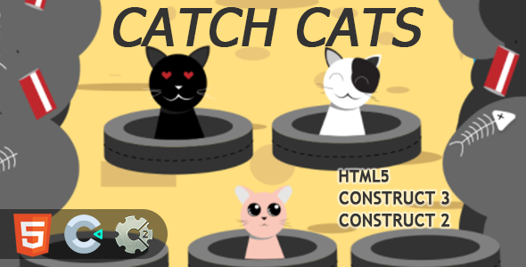 Catch Cats HTML5 Construct 2/3 - CodeCanyon Item for Sale