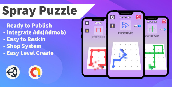 Spray Puzzle (Unity+Android+Puzzle+Admob) - CodeCanyon Item for Sale