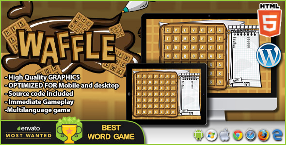 Waffle - HTML5 Word Game - CodeCanyon Item for Sale
