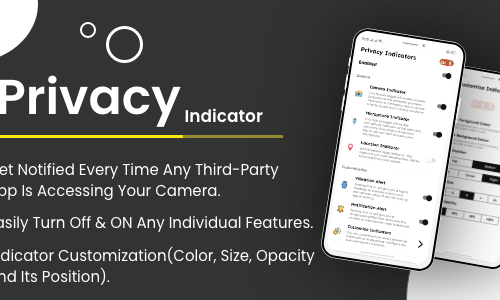 Privacy Indicators - iOS14, Android 12 indicators by InfusibleCoderPvtLtd