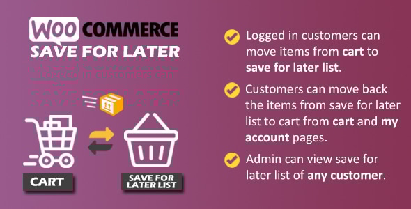 WooCommerce Save for Later - CodeCanyon Item for Sale