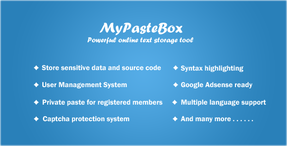 MyPasteBox - Powerful paste tool - CodeCanyon Item for Sale