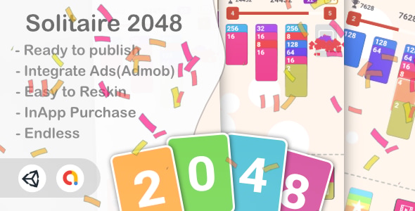 Solitaire 2048 (Unity Game+Admob+iOS+Android) - CodeCanyon Item for Sale