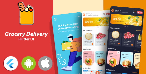 Grocery Flutter App Template 2 | Flutter 3.7 - CodeCanyon Item for Sale