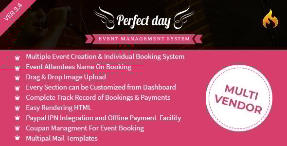Event Management System - Perfect Day - CodeCanyon Item for Sale