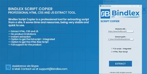 Bindlex Script Copier - Extract Website HTML, CSS and JS - CodeCanyon Item for Sale