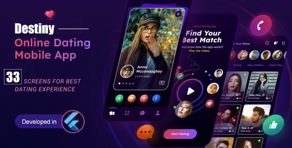 Modern Dating Flutter App Template | Flutter 3.32 - CodeCanyon Item for Sale