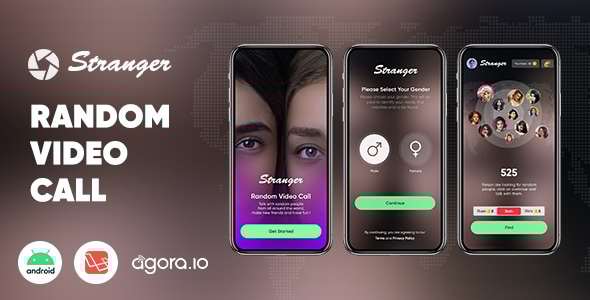 Stranger - Random Video Call with people - Gender Match - In-app purchase - Agora-Android-Laravel - CodeCanyon Item for Sale