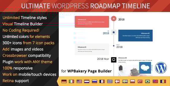 Ultimate Roadmap Timeline – Responsive WordPress Timeline plugin - CodeCanyon Item for Sale