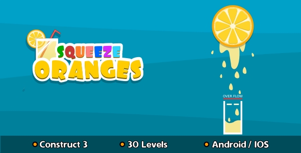 Squeeze Oranges - HTML5 Game (Construct 3) - CodeCanyon Item for Sale