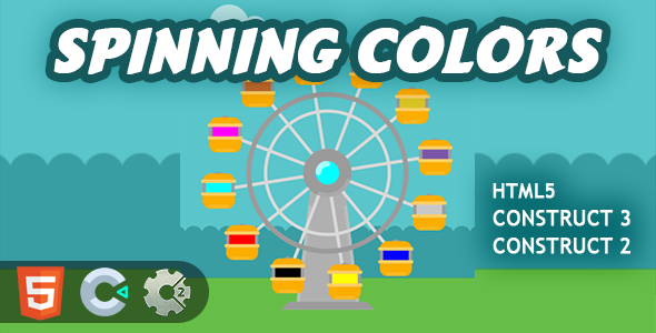 Spinning Colors HTML5 Construct 2/3 Game - CodeCanyon Item for Sale