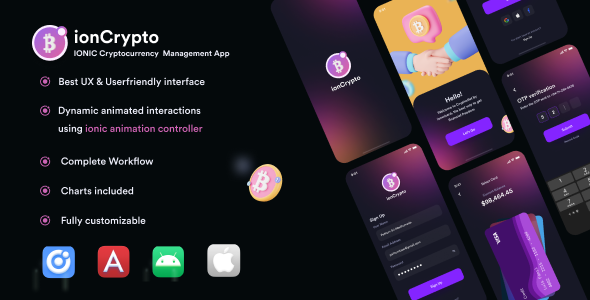 IonCrypto - Ionic Cryptocurrency Management UI Theme - CodeCanyon Item for Sale