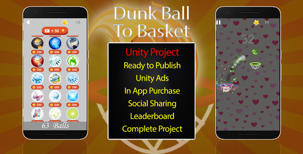 Dunk Ball To Basket - CodeCanyon Item for Sale