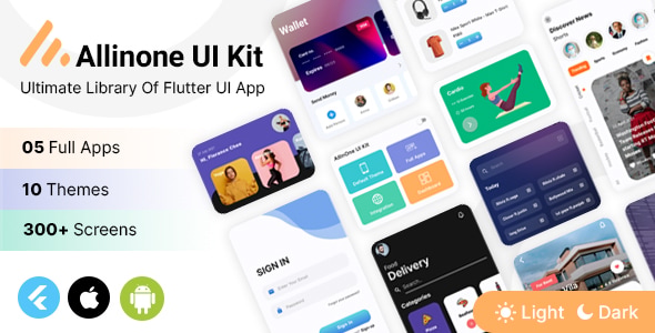 Allinone Flutter Template - Flutter UI Kit - CodeCanyon Item for Sale