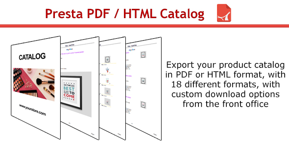 Presta PDF/HTML Export Catalog in PrestaShop - CodeCanyon Item for Sale