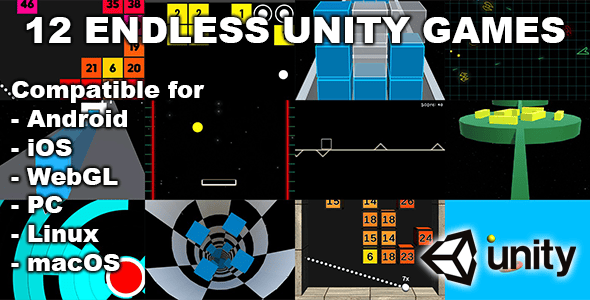 12 Endless Unity Games Bundle - CodeCanyon Item for Sale