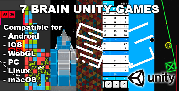 7 Brain Unity Games Bundle - CodeCanyon Item for Sale