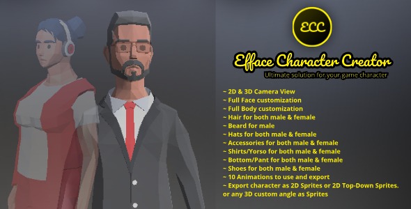 Efface Character Creator - Ultimate Solution For Your Game Character - CodeCanyon Item for Sale