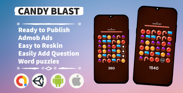 Candy Blast (Unity+Admob+Android+IOS) - CodeCanyon Item for Sale