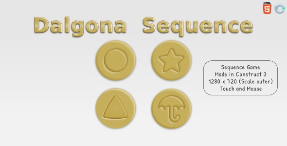 Dalgona Sequence - HTML5 Sequence game - CodeCanyon Item for Sale