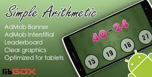 Simple Arithmetic with AdMob and Leaderboard - CodeCanyon Item for Sale