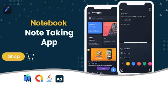 Notebook - Note Taking - Android App with - Admob Ads - CodeCanyon Item for Sale